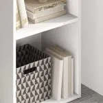 Bibliotecă, alb, 40x30x76,5 cm, lemn prelucrat