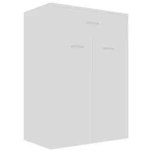 Pantofar, alb, 60x35x84 cm, lemn prelucrat