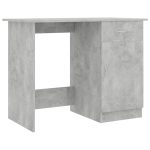 Birou, gri beton, 100x50x76 cm, lemn prelucrat