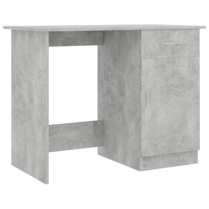 Birou, gri beton, 100x50x76 cm, lemn prelucrat