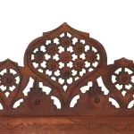 Paravan cameră sculptat manual 5 panouri maro 200×165 cm mango