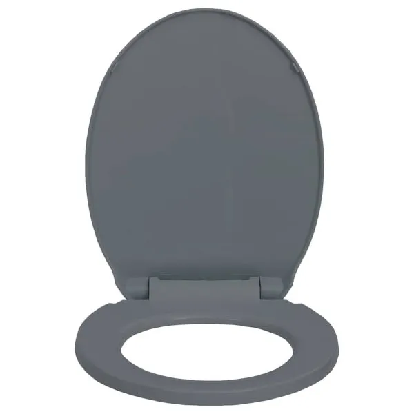 Capac WC cu închidere silențioasă, eliberare rapidă, gri, oval