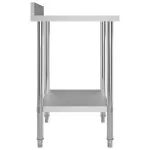 Masă de lucru bucătărie bordură antistropire 80x60x93 cm oțel