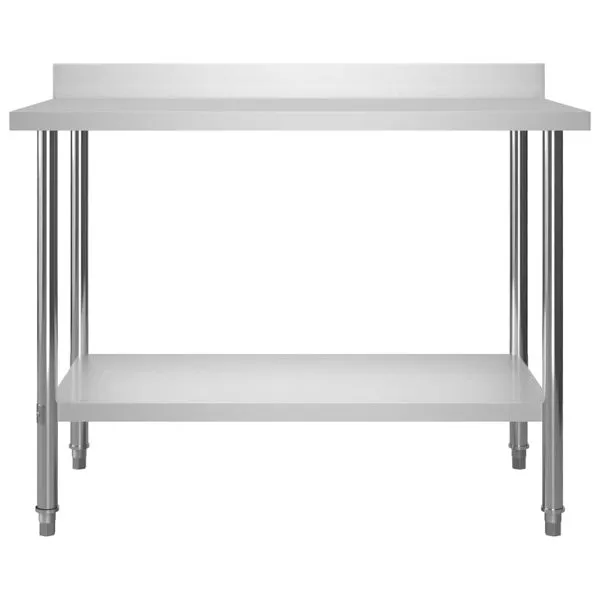 Masă de lucru bucătărie bordură antistropire 120x60x93 cm oțel