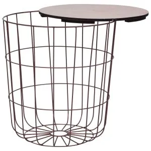 Măsuță de cafea, arămiu, Ø 39,5 cm, MDF