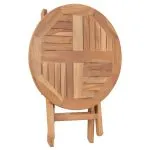 Masă de grădină pliabilă, 45 cm, lemn masiv de tec