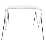 Parasolar barcă Bimini cu 3 arcuri, alb, 183x140x137 cm
