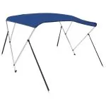 Parasolar barcă Bimini cu 3 arcuri, albastru, 183x180x137 cm