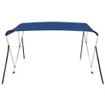 Parasolar barcă Bimini cu 3 arcuri, albastru, 183x180x137 cm