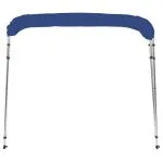 Parasolar barcă Bimini cu 4 arcuri, albastru, 243x196x137 cm