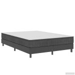Cadru de pat continental, gri, 160×200 cm, material textil