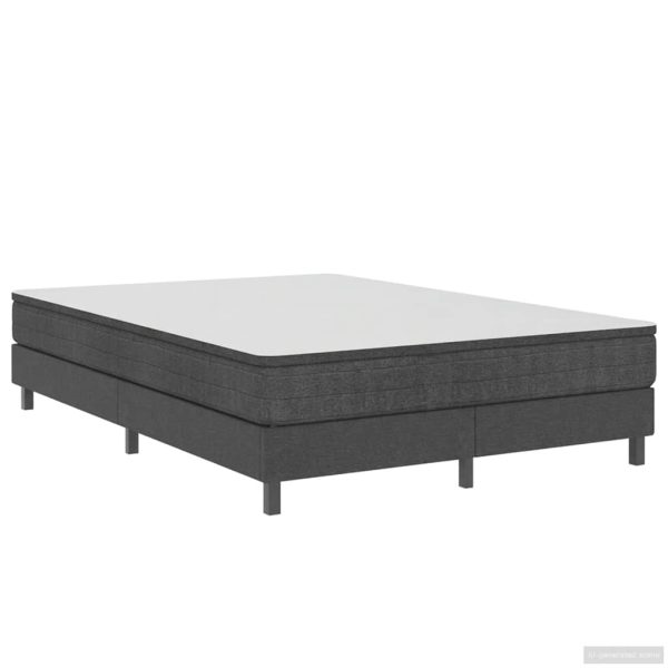Cadru de pat continental, gri, 160×200 cm, material textil