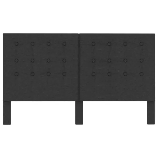 Tăblie capitonată, gri închis, 180 x 200 cm, material textil