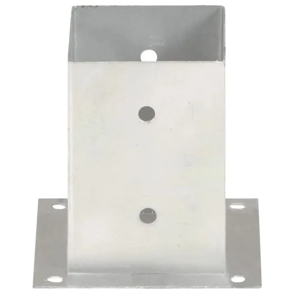 Suporturi stâlp, 4 buc., 101 mm, metal galvanizat