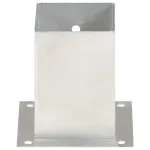 Suporturi stâlp, 4 buc., 101 mm, metal galvanizat