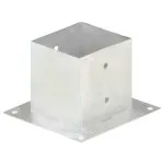 Suporți stâlp, 4 buc., metal galvanizat, 141 mm