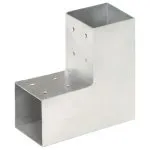 Conectori de grindă, formă L, 4 buc, 81×81 mm, metal galvanizat