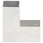 Conectori de grindă, formă L, 4 buc, 81×81 mm, metal galvanizat