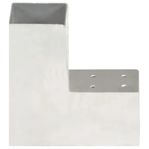 Conectori de grindă, formă L, 4 buc, 81×81 mm, metal galvanizat