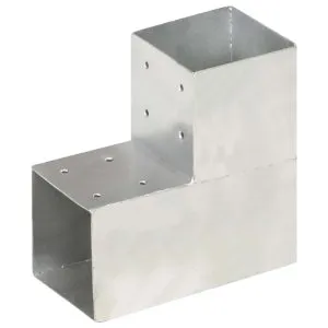 Conectori grindă, formă L, 4 buc, 101×101 mm, metal galvanizat