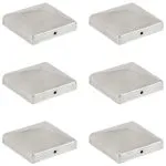 Capace stâlpi gard piramidă 6 buc. metal galvanizat 101×101 mm