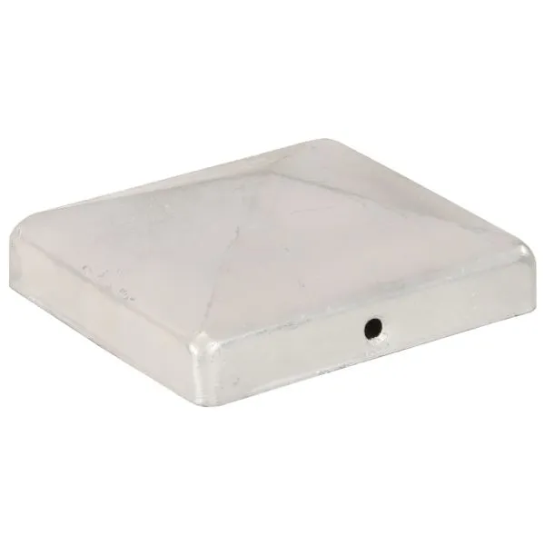 Capace stâlpi gard piramidă 6 buc. metal galvanizat 101×101 mm