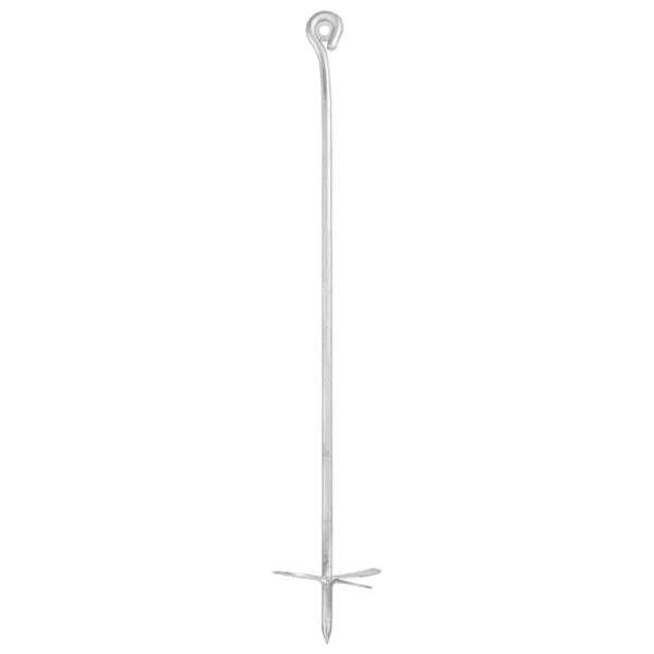 Ancore de sol, 4 buc., 10 x 60 cm, metal galvanizat