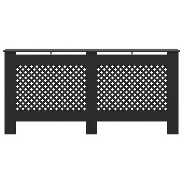 Mască de calorifer, negru, 172 x 19 x 81,5 cm, MDF