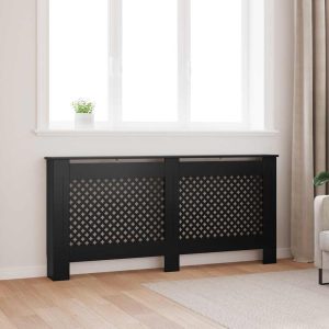 Mască de calorifer, negru, 172 x 19 x 81,5 cm, MDF