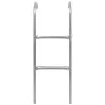 Scară de trambulină cu 2 trepte, argintiu, 102,6 cm, oțel
