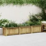 Jardinieră înaltă, 291 x 50 x 50 cm, lemn de pin tratat