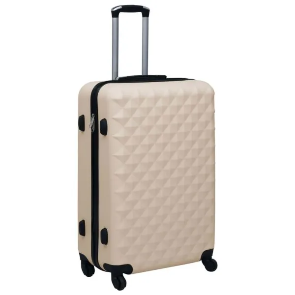 Set de valize cu carcasă rigidă, 3 piese, auriu, ABS