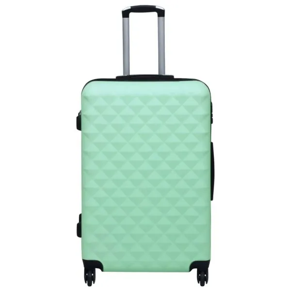 Set de valize cu carcasă rigidă, 2 piese, verde mentă, ABS