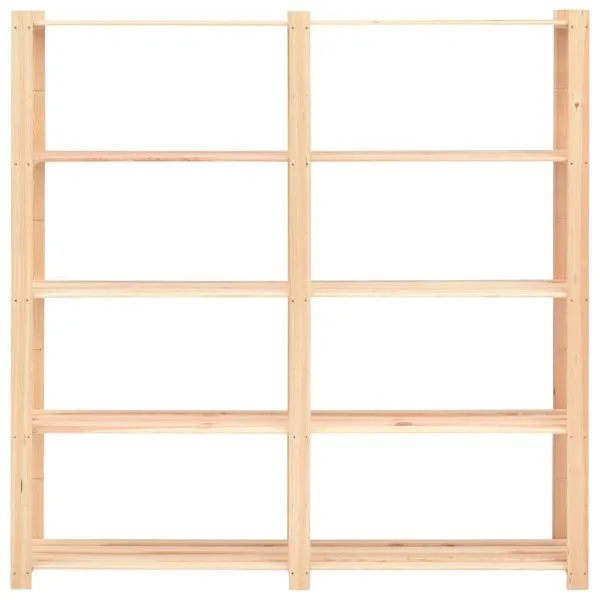 Etajere cu 5 niveluri, 10 buc, 170x38x170 cm, pin masiv, 500 kg