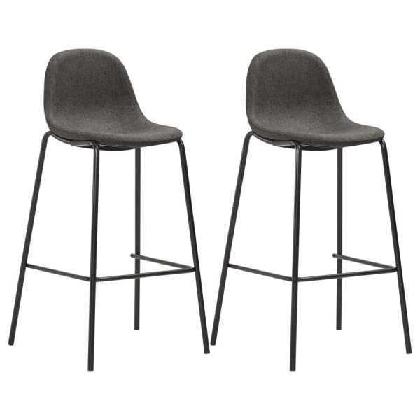 Set de bar, 3 piese, gri închis, material textil