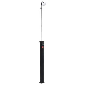 Duș solar de grădină, negru, 215 cm, 8 L