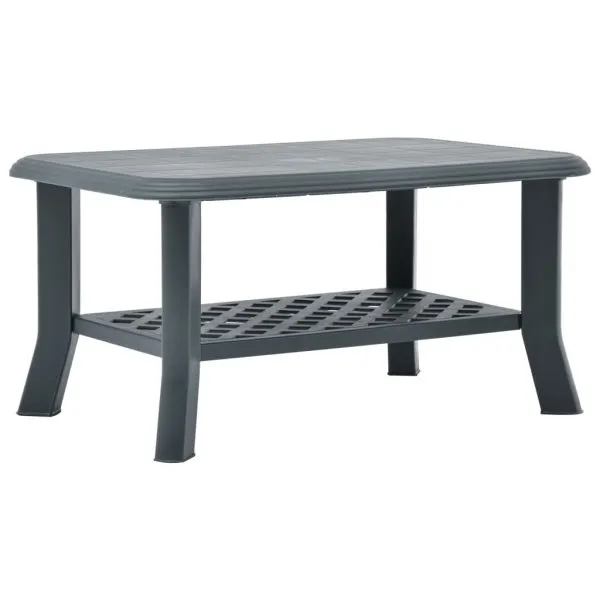 Măsuță de cafea, verde, 90 x 60 x 46 cm, plastic