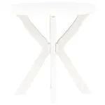 Masă de bistro, alb, Ø70 cm, plastic