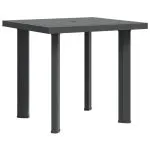 Masă de grădină, antracit, 80 x 75 x 72 cm, plastic