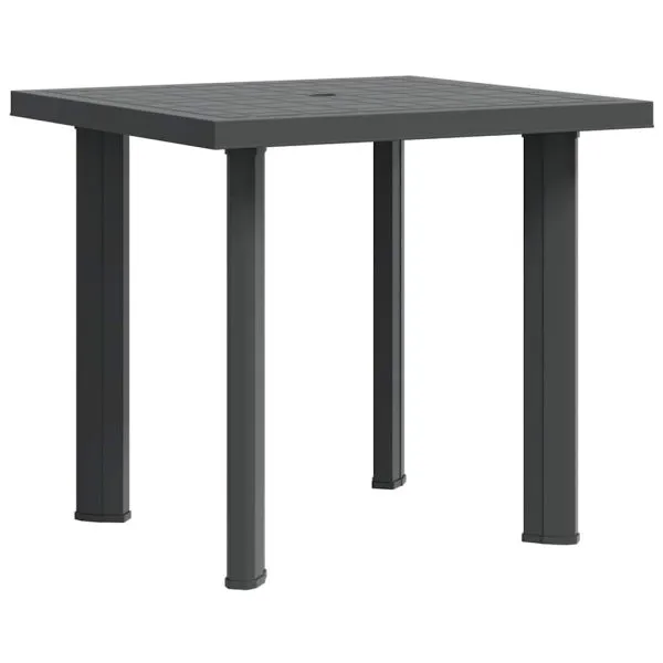 Masă de grădină, antracit, 80 x 75 x 72 cm, plastic