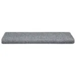 Covorașe de scări cusătură punch, 15buc, gri deschis, 65x21x4cm