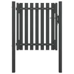Poartă de gard grădină, antracit, 1 x 1,25 m, oțel