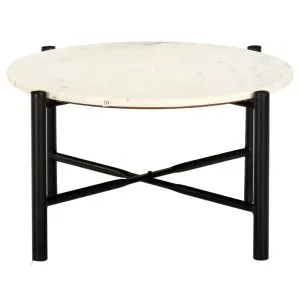 Masă de cafea alb 60x60x35 cm piatră naturală aspect marmură