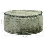 Fotoliu puf rotund, verde, 40 x 20 cm, catifea