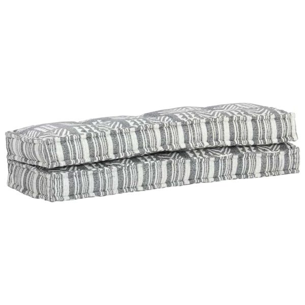 Pernă pentru canapea din paleți, gri, textil, petice