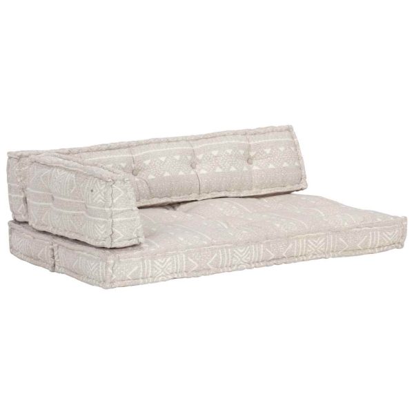 Pernă pentru canapea din paleți, maro deschis, textil, petice