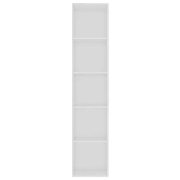 Bibliotecă, alb, 40x30x189 cm, lemn prelucrat