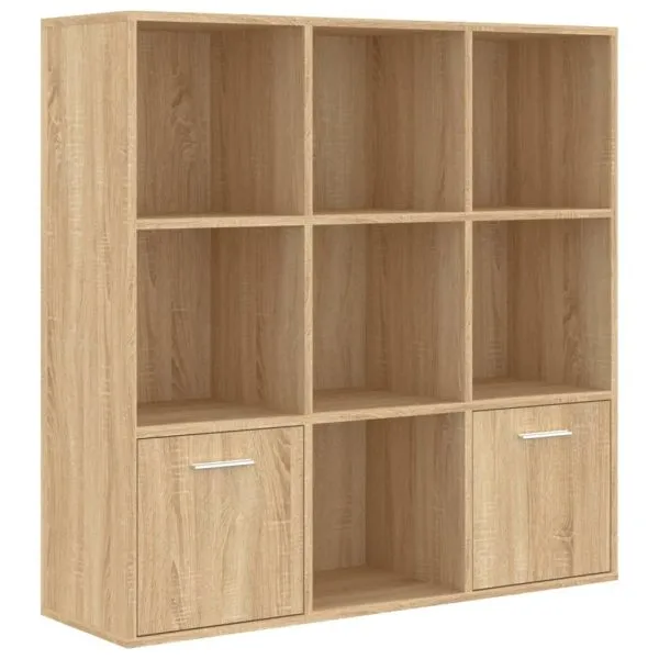 Bibliotecă, stejar Sonoma, 98 x 30 x 98 cm, lemn prelucrat