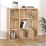 Bibliotecă, stejar Sonoma, 98 x 30 x 98 cm, lemn prelucrat