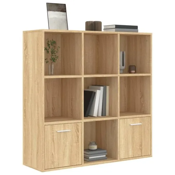 Bibliotecă, stejar Sonoma, 98 x 30 x 98 cm, lemn prelucrat
